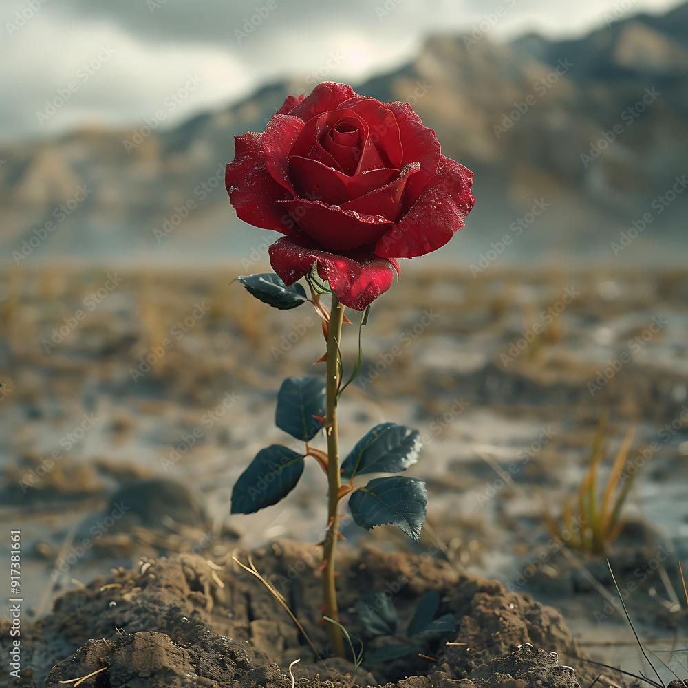 Very beautiful rose in the desert Very beautiful rose in the desert