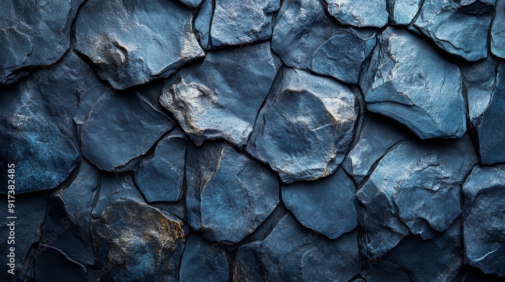 A blue rock wall with a lot of texture A blue rock wall with a lot of texture