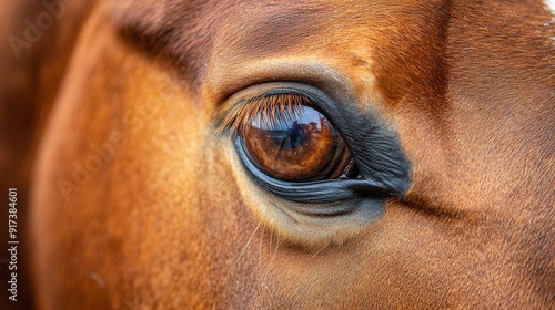 Close-up of a horse's eye