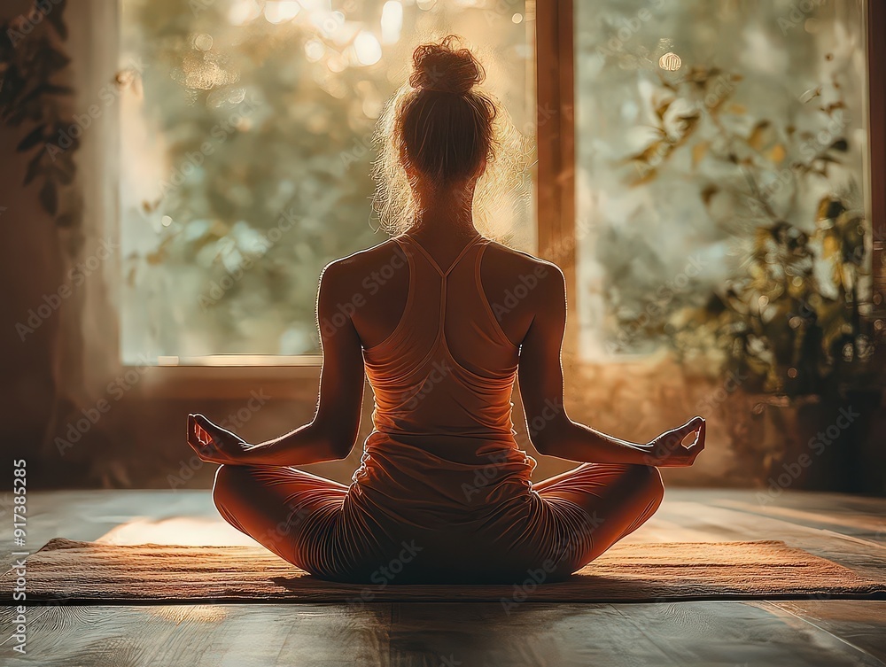 serene image of a person meditating or practicing yoga in a tranquil environment. serene image of a person meditating or practicing yoga in a tranquil environment.