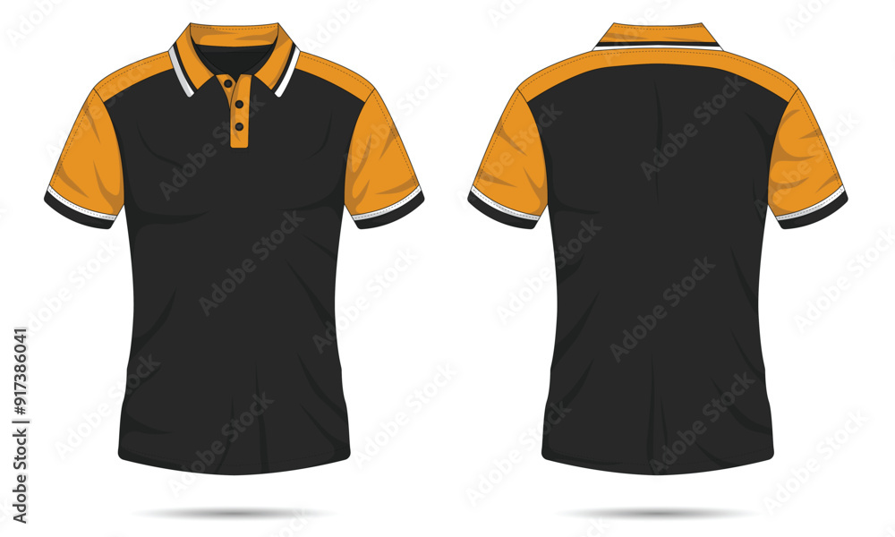 Black And Yellow Polo Shirt Design No Minimum Custom Sublimated