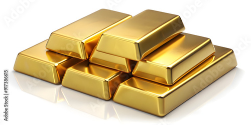 A stack of gold bars