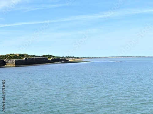 Saint-Martin-de-Ré, August 2024 - Visit the beautiful town of Saint-Martin-de-Ré on the Ile de Ré on France's Atlantic coast.- View of the fortifications