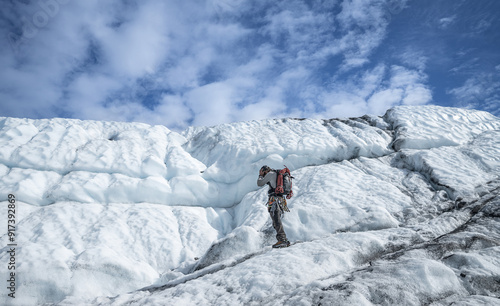 Beautiful glacier landscape in Alaska, USA photo