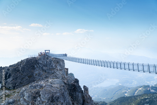 Peak to peak cloudraker Suspension skybridge in whistler, British Columbia, BC, Canada
