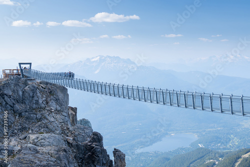 Peak to peak cloudraker Suspension skybridge in whistler, British Columbia, BC, Canada
 photo