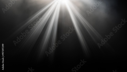 god rays on a black background easy overlay graphic light burst on smoke environment