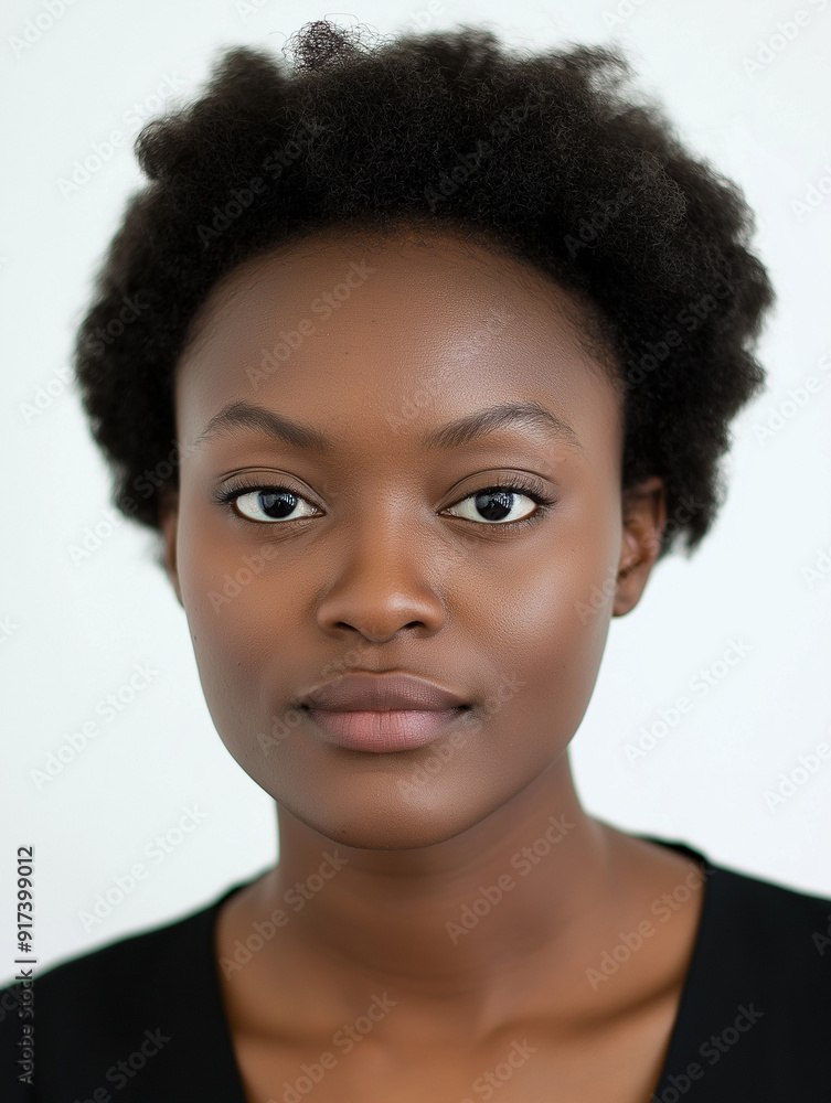 Passbild Portraitaufnahme einer Afro Amerikanerin Afrikanerin Passbild Portraitaufnahme einer Afro Amerikanerin Afrikanerin