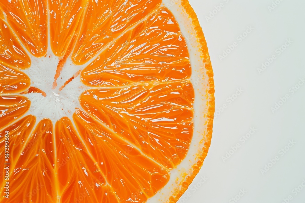 Close-up of fresh orange slices spread out on a white table, creating a bright and refreshing background. Beautiful simple AI generated image in 4K, unique. Close-up of fresh orange slices spread out on a white table, creating a bright and refreshing background. Beautiful simple AI generated image in 4K, unique.