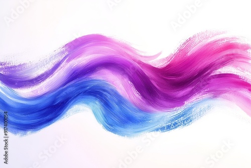 Soft Pastel Brush Stroke Illustration with Watercolor Effect on White Background