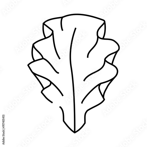 ulva lettuce seaweed line icon vector. ulva lettuce seaweed sign. isolated contour symbol black illustration photo