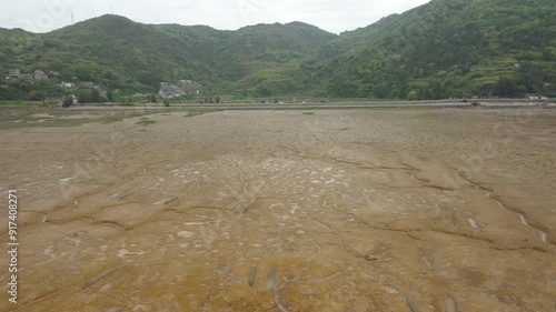 Aerial footage of the coastal scenery in Yuhuan County, Taizhou, Zhejiang photo