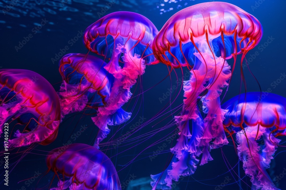 Against the backdrop of the pitch-black night sky, an ethereal jellyfish glows in a vibrant orange hue as it drifts. . Beautiful simple AI generated image in 4K, unique. Against the backdrop of the pitch-black night sky, an ethereal jellyfish glows in a vibrant orange hue as it drifts. . Beautiful simple AI generated image in 4K, unique.