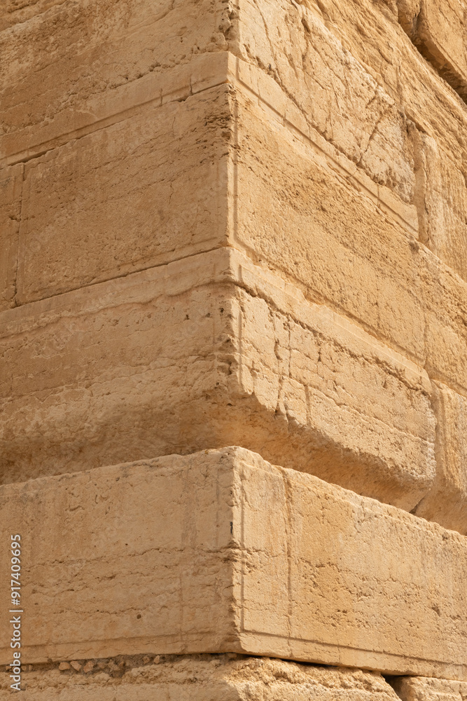 Cornerstones of the supporting western and southern walls of the Temple Mount in the Old City of Jerusalem. Cornerstones of the supporting western and southern walls of the Temple Mount in the Old City of Jerusalem.