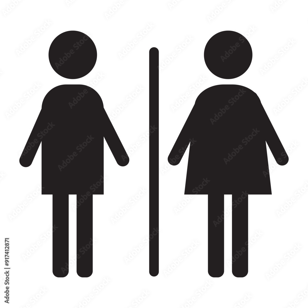 Toilet vector icons set, male or female restroom wc. Set of toilet sign Toilet vector icons set, male or female restroom wc. Set of toilet sign