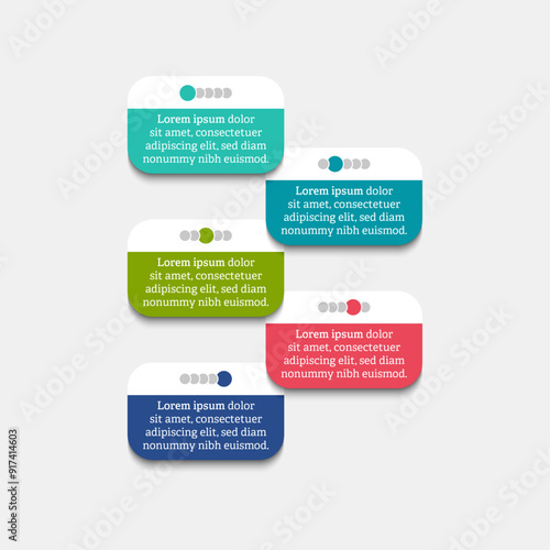Infographic design with 5 options or steps. Infographics for business concept.
