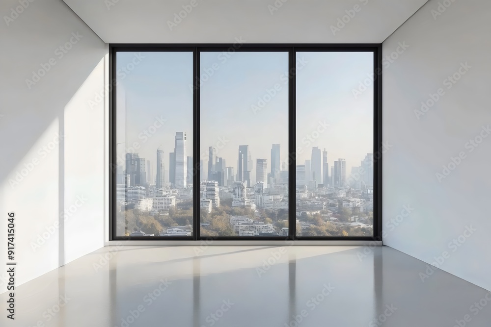 Spacious Minimalism: Empty Room with City View
Spacious Minimalism: Empty Room with City View