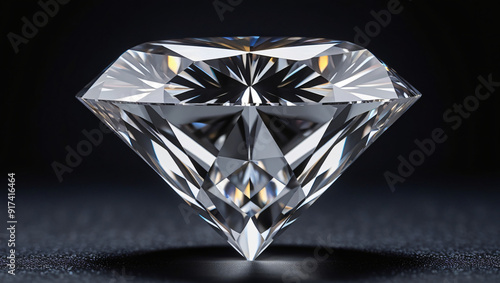 A white expensive big diamond with black background