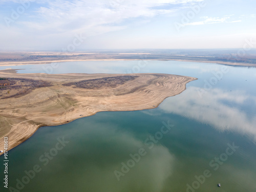 Aerial view of Pyasachnik Reservoir, Bulgaria photo