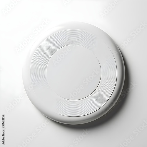 White Frisbee Mockup on Minimalistic Background