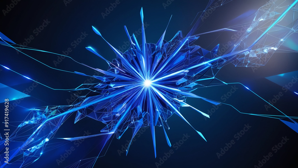Bright abstract blue geometric shapes, Bright abstract blue geometric shapes,