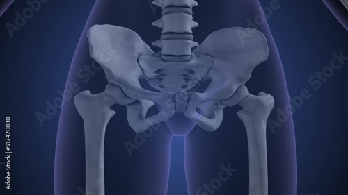 Medical concept of the human pelvis pain