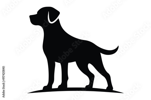 dog silhouette vector illustration