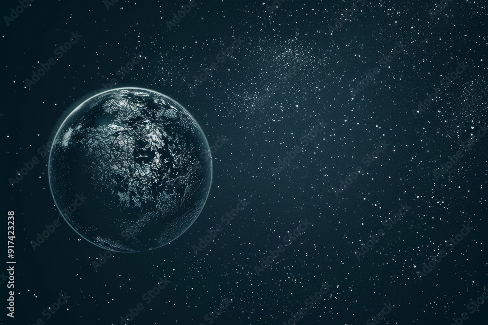 Obraz premium Stylized vintage 3D animation background with mountains, sun and glowing stars. 80s retro futuristic sci-fi seamless loop.. Beautiful simple AI generated image in 4K, unique.