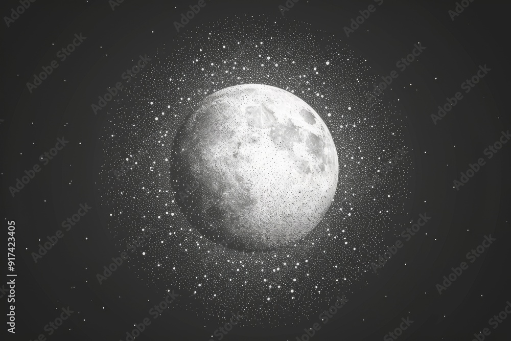 Obraz premium Stylized vintage 3D animation background with mountains, sun and glowing stars. 80s retro futuristic sci-fi seamless loop.. Beautiful simple AI generated image in 4K, unique.