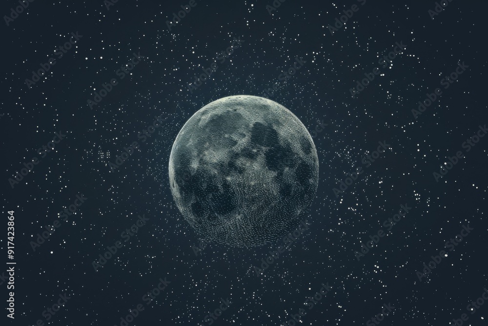 Obraz premium Stylized vintage 3D animation background with mountains, sun and glowing stars. 80s retro futuristic sci-fi seamless loop.. Beautiful simple AI generated image in 4K, unique.