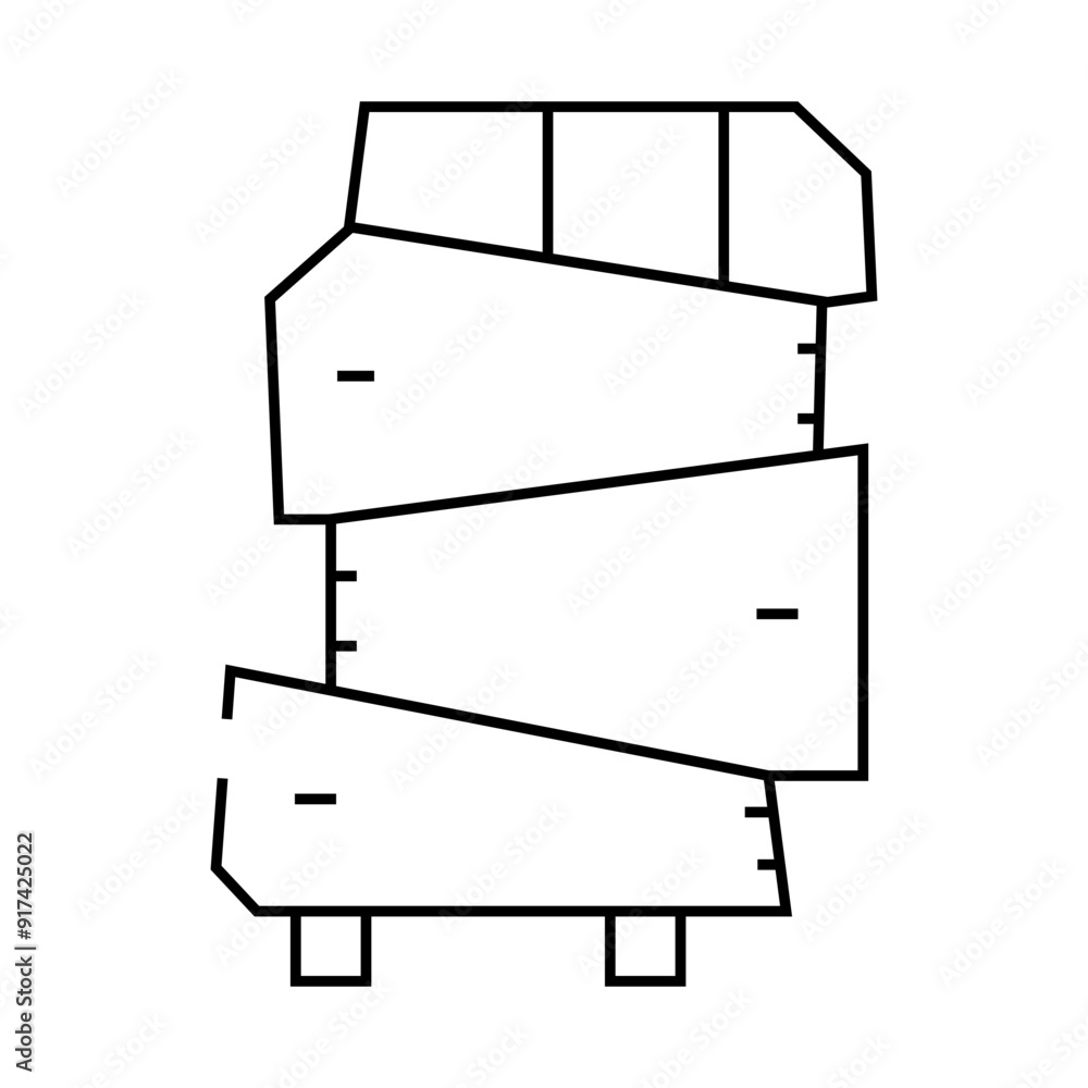 non-standard furniture line icon vector. non-standard furniture sign. isolated contour symbol black illustration non-standard furniture line icon vector. non-standard furniture sign. isolated contour symbol black illustration