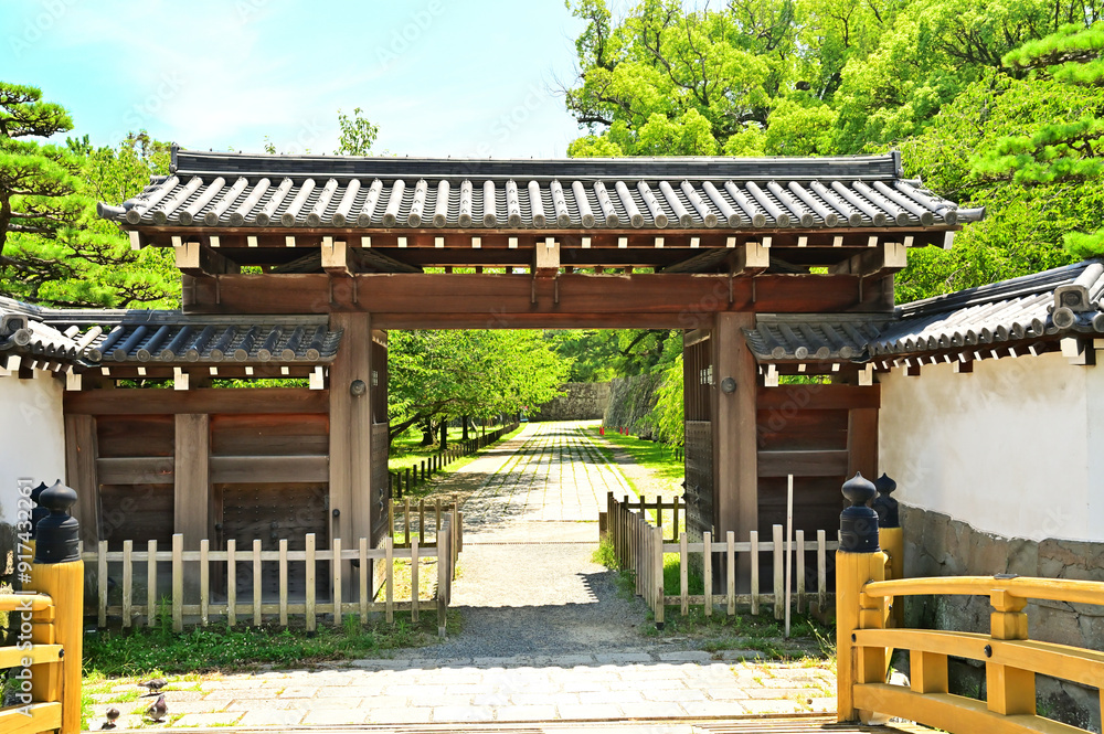 和歌山城大手門の風景　和歌山県和歌山市