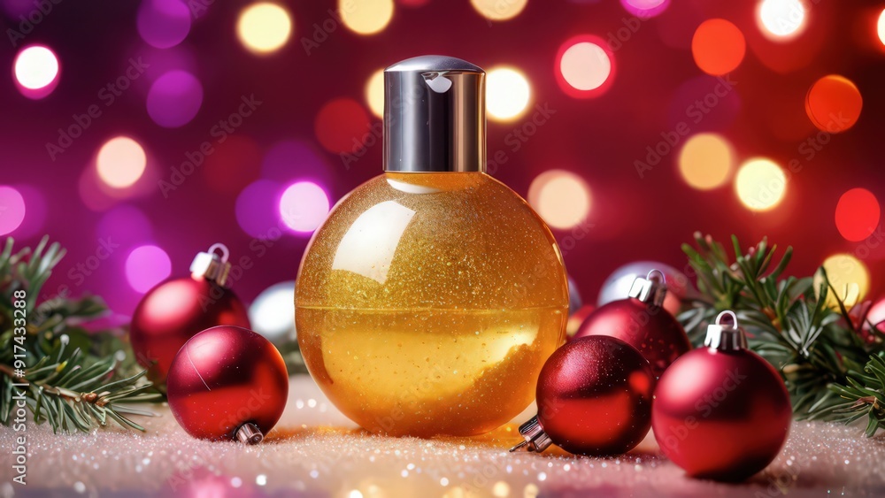 Festive Christmas Perfume Bottle. Festive Christmas Perfume Bottle.