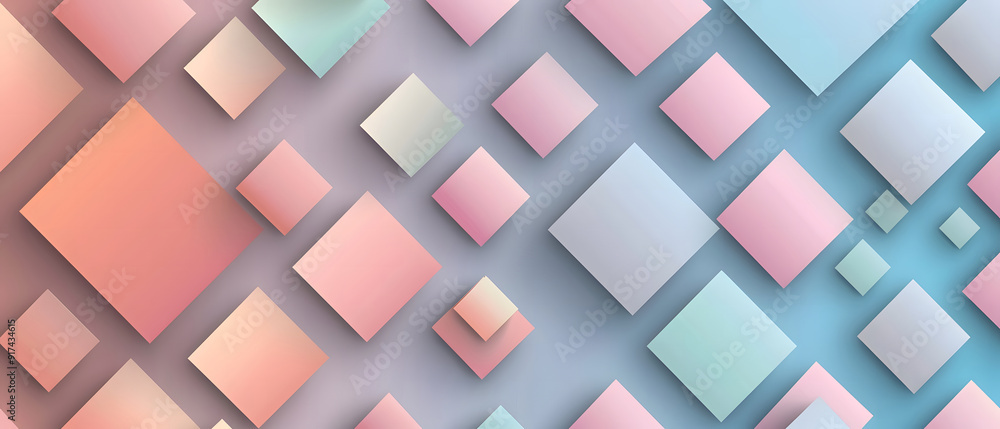 Soft Geometrical Patterns design, Overlapping squares in soft pastel shades, can be used for website design app design Soft Geometrical Patterns design, Overlapping squares in soft pastel shades, can be used for website design app design