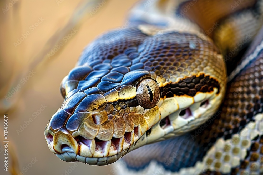 close - up of a python snake.. Beautiful simple AI generated image in 4K, unique.