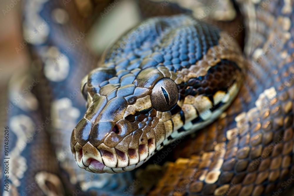 Python Snake Head Close-up. Beautiful simple AI generated image in 4K, unique. Python Snake Head Close-up. Beautiful simple AI generated image in 4K, unique.