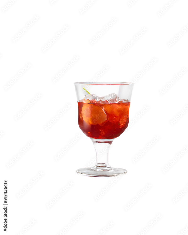 negroni cocktail isolated on white or transparent background negroni cocktail isolated on white or transparent background