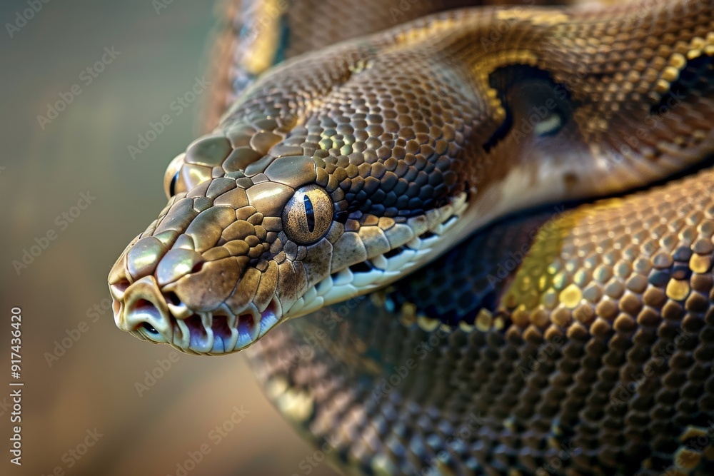 Python snake reptile close-up macro portrait on black. Beautiful simple AI generated image in 4K, unique. Python snake reptile close-up macro portrait on black. Beautiful simple AI generated image in 4K, unique.