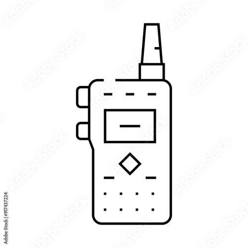 walkie-talkie electronic device line icon vector. walkie-talkie electronic device sign. isolated contour symbol black illustration