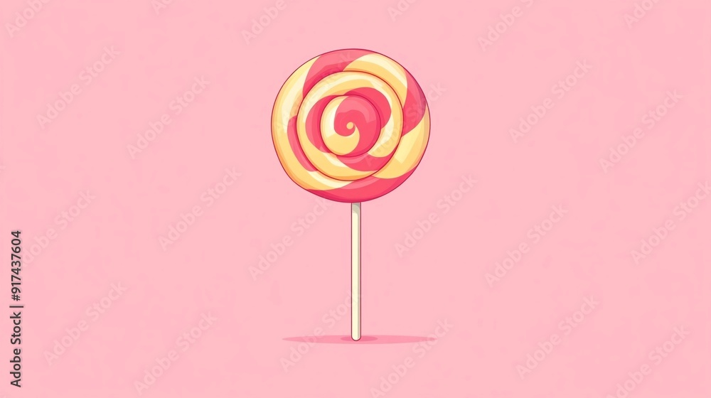 colorful lollipop on a pink background colorful lollipop on a pink background