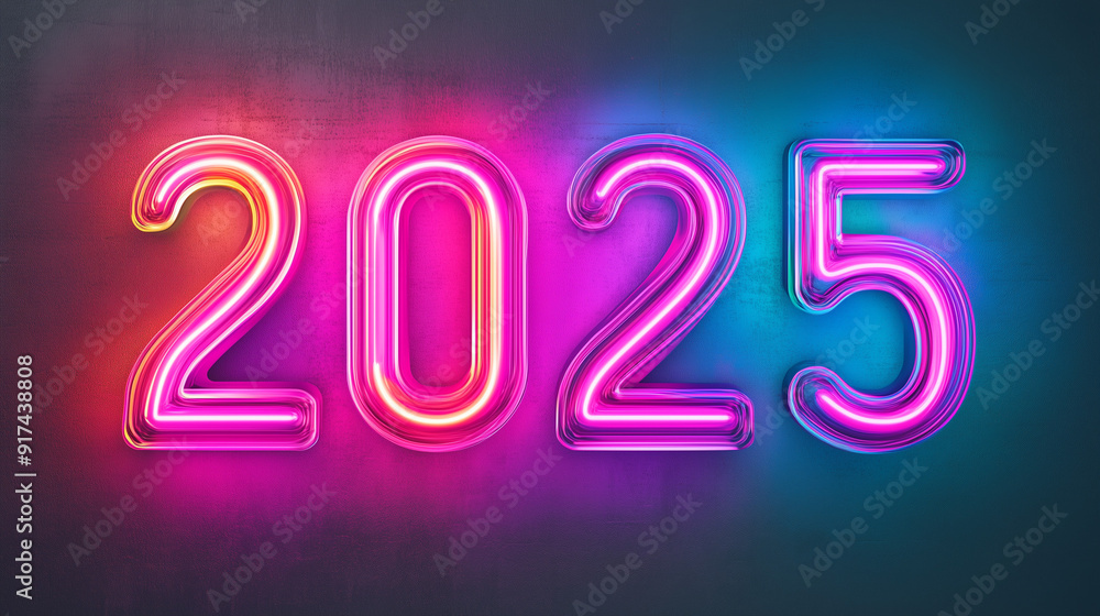 Neon 2025 sign in vibrant colors, futuristic glowing numbers on dark background, new year celebration concept
Neon 2025 sign in vibrant colors, futuristic glowing numbers on dark background, new year celebration concept