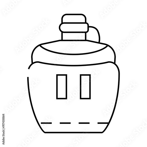 flask drink line icon vector. flask drink sign. isolated contour symbol black illustration