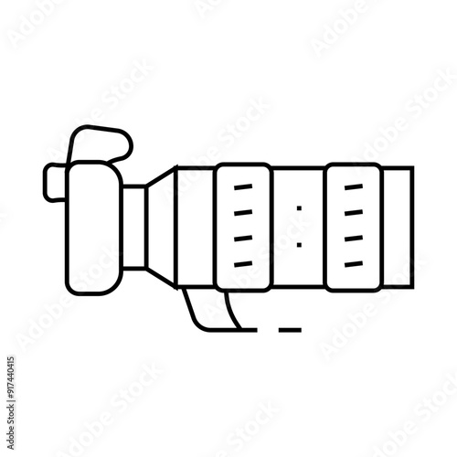 photo camera line icon vector. photo camera sign. isolated contour symbol black illustration