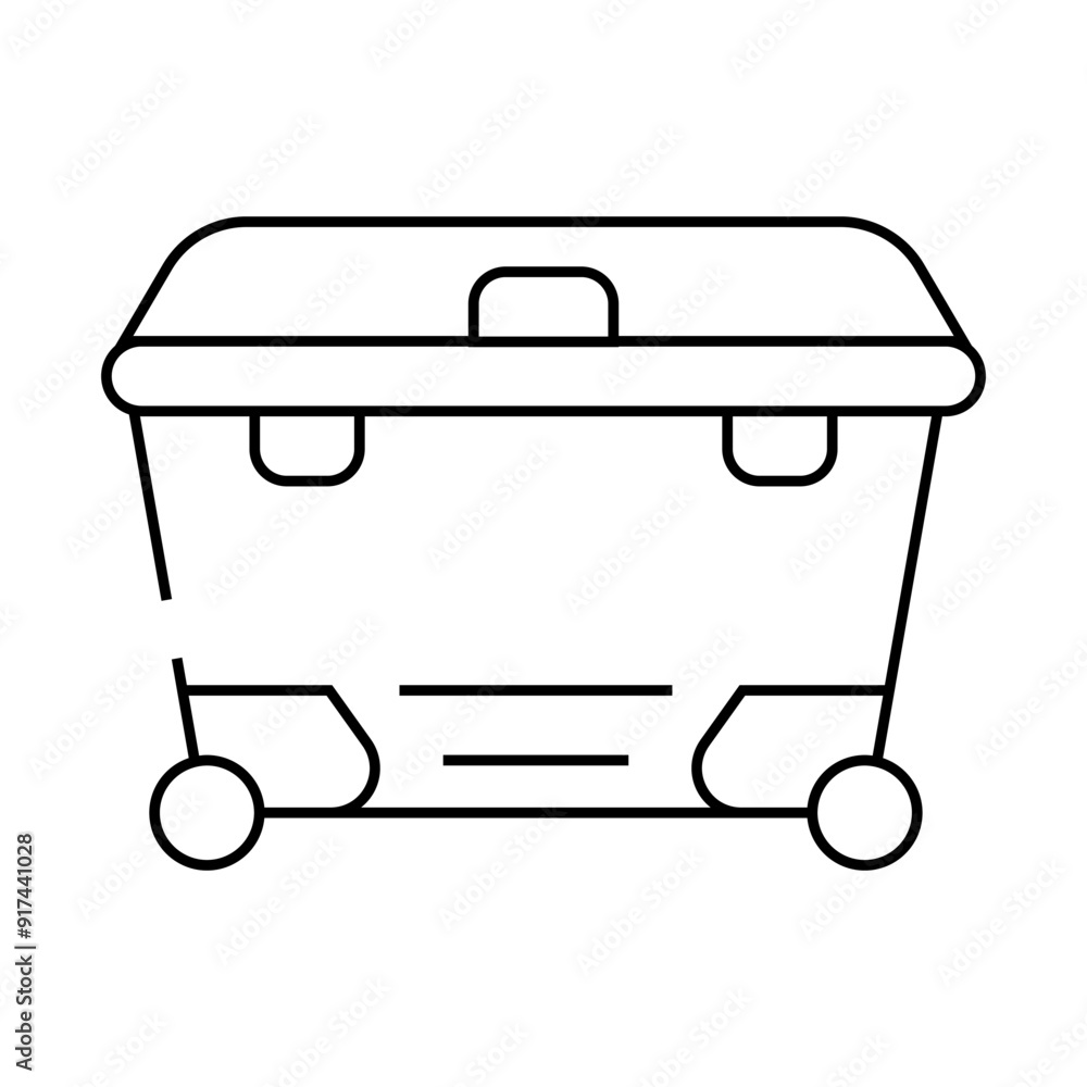 waste container line icon vector. waste container sign. isolated contour symbol black illustration waste container line icon vector. waste container sign. isolated contour symbol black illustration