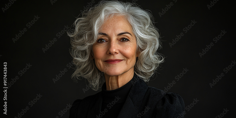 portrait of an elderly woman on a studio background portrait of an elderly woman on a studio background
