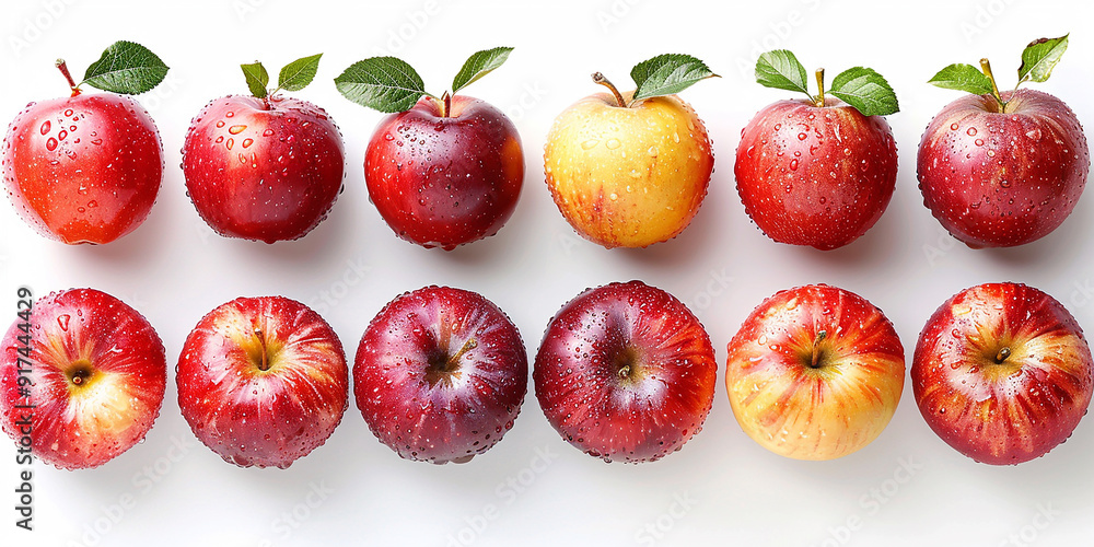 Close-up of fresh, juicy apples, a natural delicacy Close-up of fresh, juicy apples, a natural delicacy