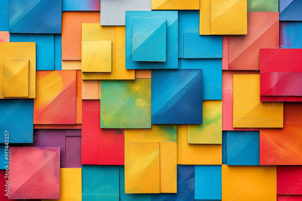 Artistic Design with Vibrant Square Shapes Artistic Design with Vibrant Square Shapes