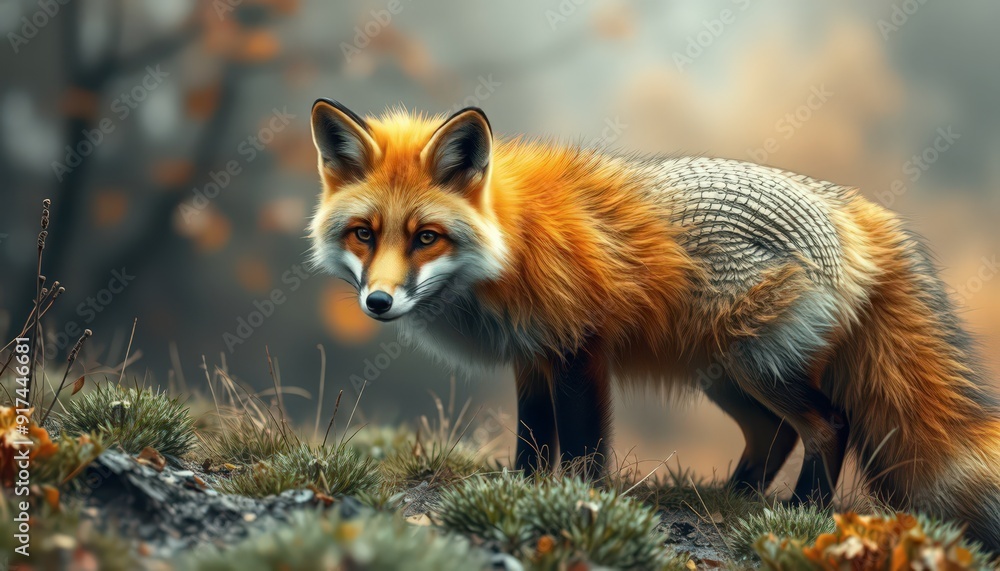 Red Fox in the Forest. Red Fox in the Forest.