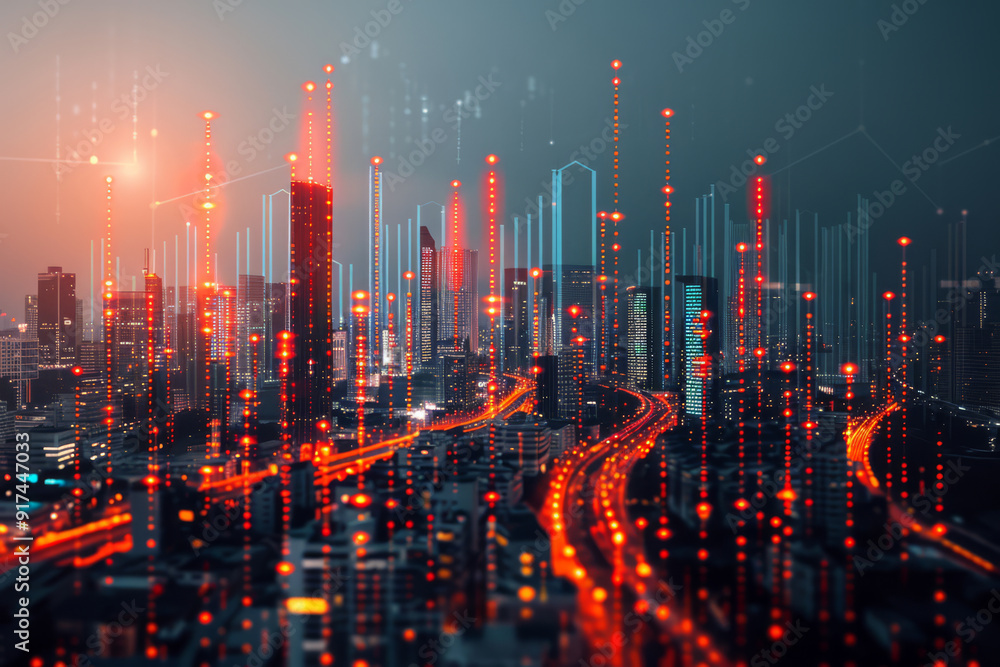 Fototapeta premium Urban Forex, Trading in the City