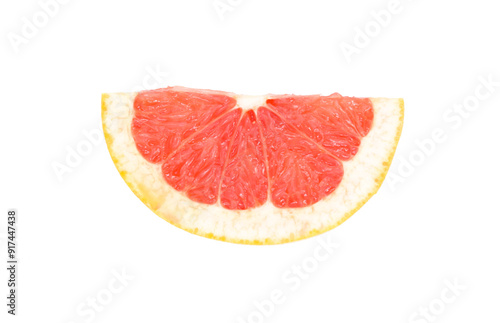 grapefruit half slice white background